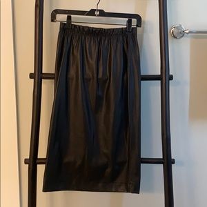 BCBG pleather straight fitted skirt
